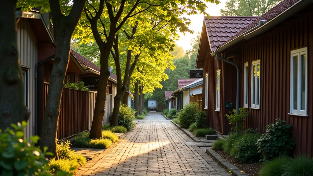 Pārdaugava residential street with traditional wooden houses and quiet backstreets